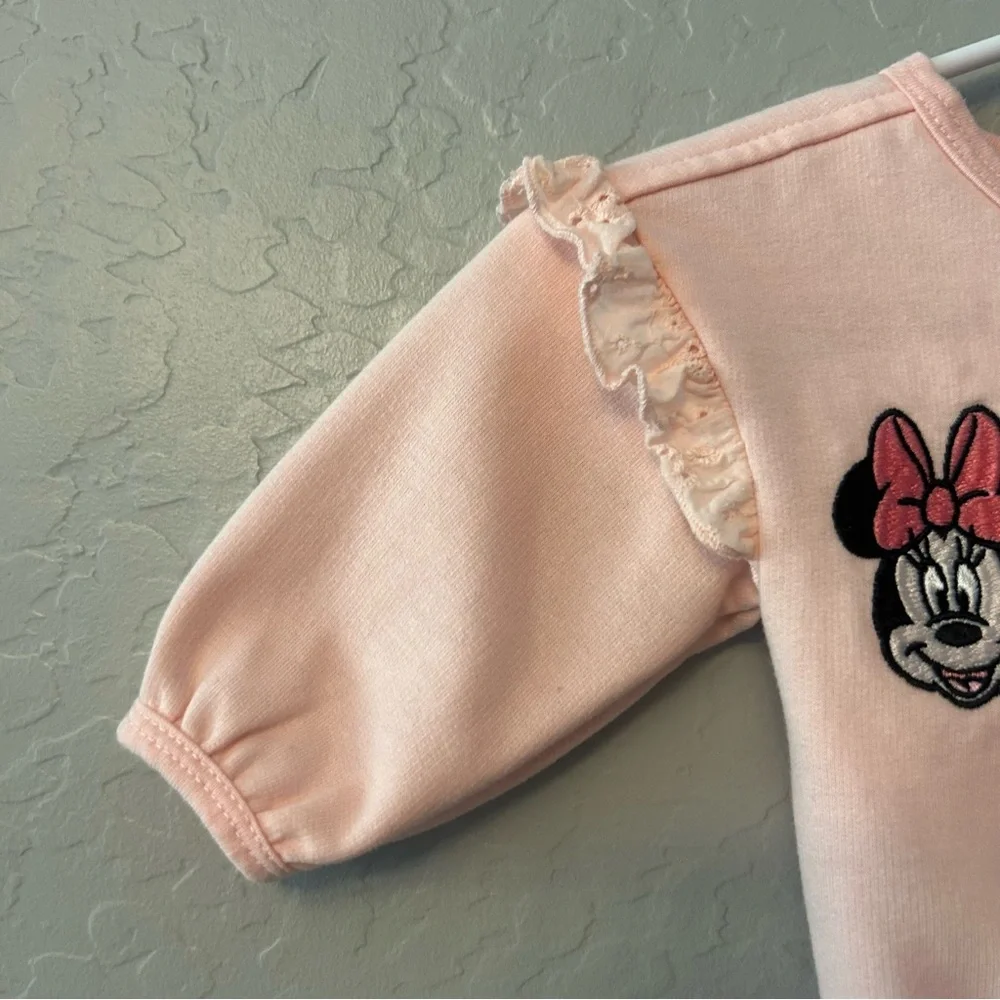 Disney Baby girls minnie, Daisy and figaro pink two piece outfit size 0-3 month